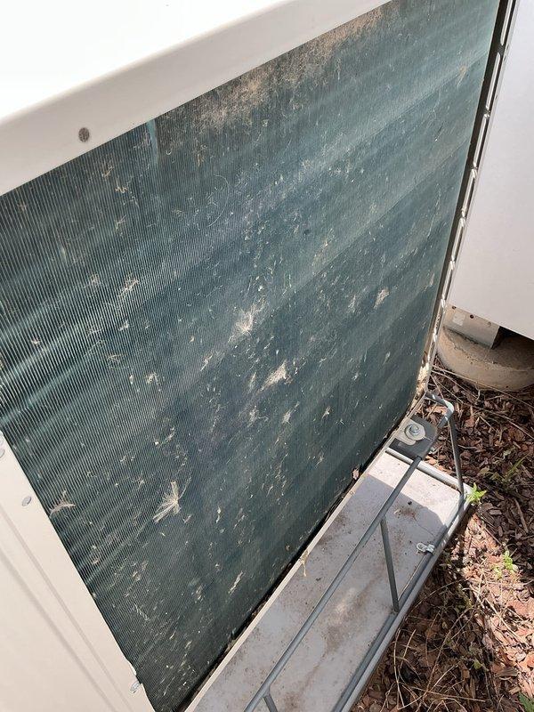 Completed annual cooling tune-up on single heat pump system. Performed comprehensive inspection of outdoor condenser unit and indoor Daikin air handler with all components operating within normal parameters. Exterior unit shows significant weathering and surface corrosion on cabinet panels but remains functionally sound with no performance issues identified. Verified refrigerant lines, electrical connections, condensate drainage, and PVC venting all secure and properly configured. System tested and confirmed running efficiently with no service concerns noted at this time.