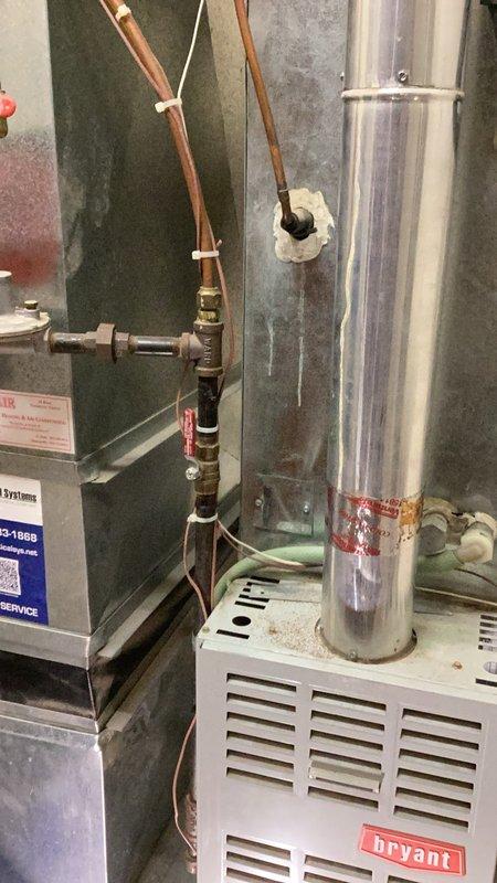 Responded to no cooling call at commercial building following previous visit where unit was tagged out due to cracked heat exchanger. Upon arrival, found furnace and air conditioning system inoperative with low voltage power error code displayed. Diagnosed blown fuse as cause of system failure, inspected all wiring to verify no damaged conductors or short circuits present. Replaced failed fuse, restored power to system, and cycled both furnace and condenser through complete operational test to confirm proper function of all components.