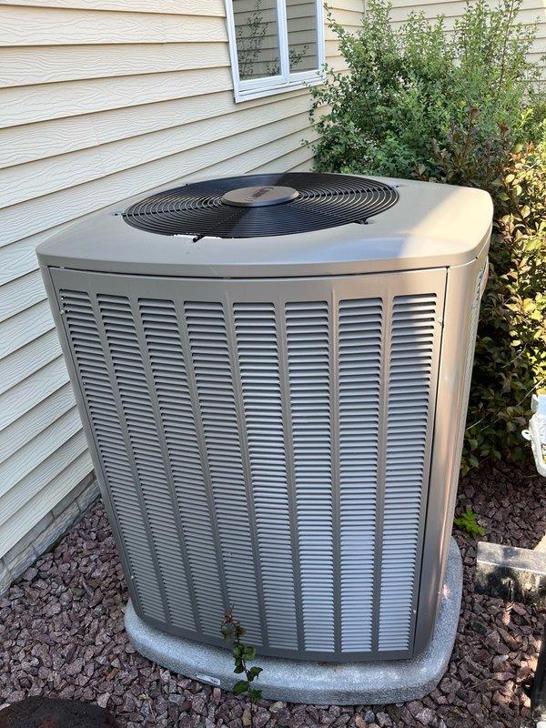 Performed comprehensive Family Rewards Club maintenance on Lennox heat pump system. Replaced extremely dirty air filter with customer-supplied unit. Inspected blower assembly—found clean and properly balanced. Verified evaporator coil condition and confirmed condensate drain functioning correctly. Conducted routine electrical inspection with all readings within manufacturer specifications. Cleaned outdoor condenser unit. Executed 15-minute maximum cooling rate operational test, achieving over 20-degree temperature differential, confirming optimal system performance. All components operating as designed with no deficiencies noted.