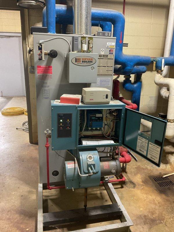 Responded to no-heat call for methane-fired boiler system that would not ignite or fire. Performed initial troubleshooting on Bryan Boilers unit with complex control system including multiple zones, pumps, and electrical components. Determined that the control wiring configuration is highly specialized and requires expertise from a qualified controls contractor, as original control installation was completed by another company. Advised customer to contact controls specialist for proper diagnosis and repair of the firing sequence issue.