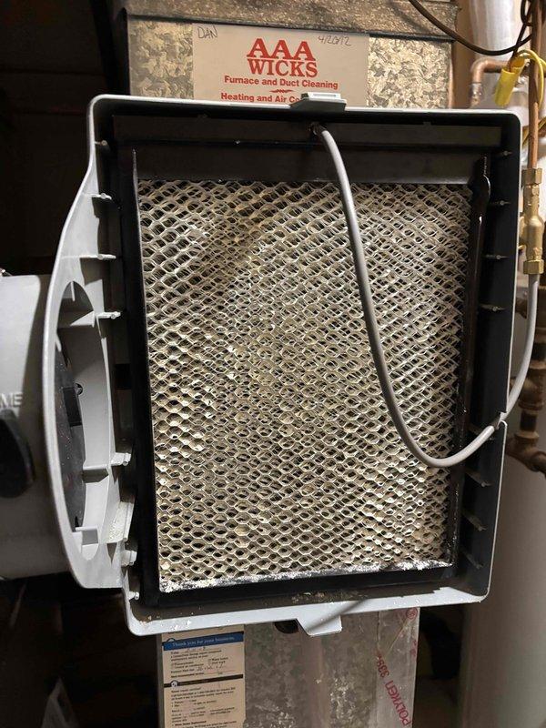 Completed annual maintenance on 1-year-old residential air conditioning system with 410A refrigerant under family rewards agreement. Performed comprehensive inspection of indoor air handler including filter, condensate drain, blower motor, electrical wiring, and all components with satisfactory results. Verified proper temperature split across evaporator coil. Inspected outdoor condensing unit including condenser coil cleanliness and capacitor condition. Measured and recorded amp draw on compressor motor, fan motor, and contactor within manufacturer specifications. Checked refrigerant charge by measuring operating temperatures and pressures at 89-degree ambient outdoor temperature, confirming proper charge levels. All electrical connections, safety controls, and mechanical components verified operational. System operating normally with no deficiencies noted at time of service completion.