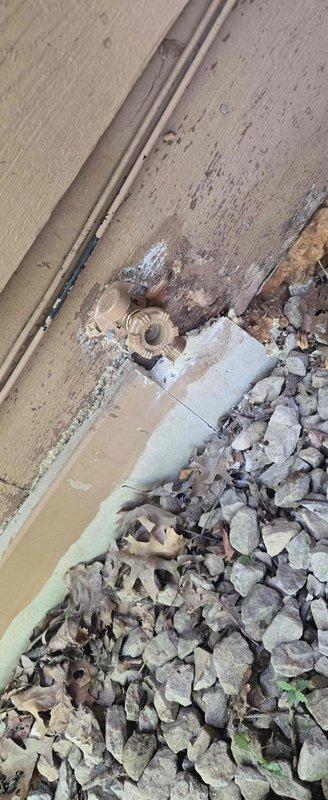Responded to water leak from outdoor spigot caused by broken pipe running from basement crawlspace to exterior. Accessed crawlspace to locate and assess damaged section of supply line. Replaced failed outdoor faucet with freeze-resistant model mounted flush with siding, including repair of broken pipe section from crawlspace connection point to exterior wall penetration.