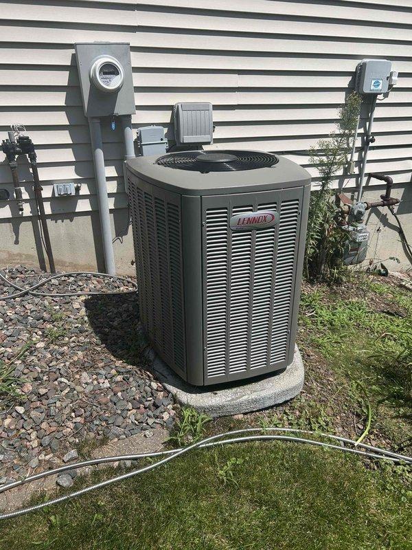 Responded to no cooling complaint on 4-year-old Lennox system where thermostat temperature had risen from 72°F setpoint to 75°F the previous day. Performed comprehensive system inspection including condenser unit, electrical connections, and all components. Measured 17° temperature split across evaporator coil, confirming proper refrigerant charge and system operation. All equipment functioning within normal parameters at time of service. Determined temperature rise likely caused by utility company saver switch cycling compressor off during peak demand hours, which is normal operation for enrolled energy management programs.