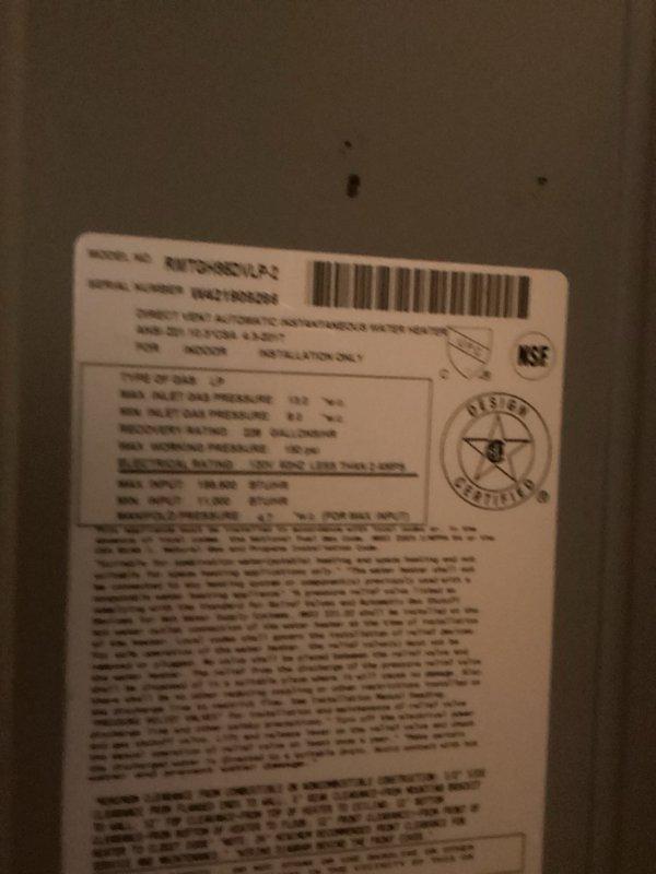 Responded to no hot water complaint on propane-fired tankless water heater displaying error code 29. Upon inspection, discovered extensive moisture on pipes surrounding unit and significant water intrusion inside cabinet. Internal components showed corrosion damage consistent with lack of preventative maintenance. Attempted troubleshooting procedures for error code 29 without successful resolution. Confirmed unit had never received manufacturer-recommended annual servicing during its operational lifespan. Due to combination of corrosion damage, out-of-warranty status, and absence of maintenance history, recommended full unit replacement rather than repair. Documented unit condition with photographs of manufacturer data plate and installed equipment. Coordinated follow-up estimate appointment for replacement options.