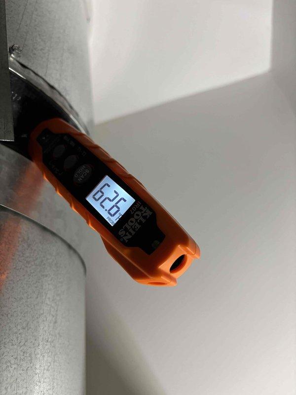 Responded to no cooling complaint on 10+ year old R-SKYPAK unit. Verified thermostat operation and found filter in acceptable condition. Measured temperature split at supply and return, registering only 10 degrees, indicating insufficient cooling capacity. Inspected evaporator coil with no visible restrictions or contamination. Obtained refrigerant pressure readings revealing suction pressure within normal range but discharge pressure abnormally elevated with low subcooling measurements. Unit safety tripped on high pressure cutout switch during diagnostic testing. Due to unfamiliarity with R-SKYPAK equipment specifications and proper diagnostic procedures for this particular model, contacted dispatch to schedule follow-up visit with senior technician experienced with this unit type to complete proper diagnosis and repair.