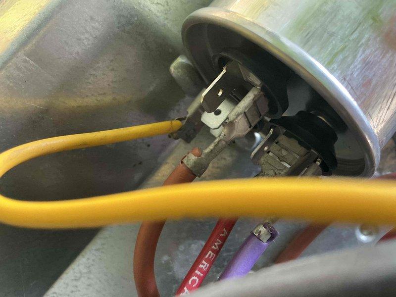 Responded to no cooling complaint on older York unit. Diagnosed failed capacitor preventing proper system operation. Replaced defective capacitor and restored cooling function to unit.