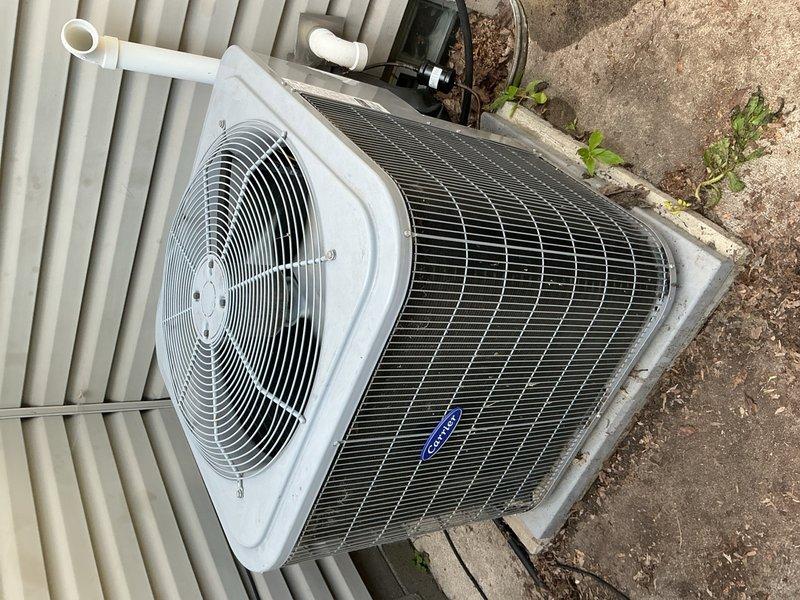 Responded to no cooling complaint on Carrier air conditioning system. Upon diagnosis, identified clogged refrigerant filter-drier causing abnormal system pressures with elevated readings on both high and low sides. Confirmed restriction by measuring 10-degree temperature differential across the filter-drier. Recommended immediate replacement of filter-drier to restore proper refrigerant flow and system operation.