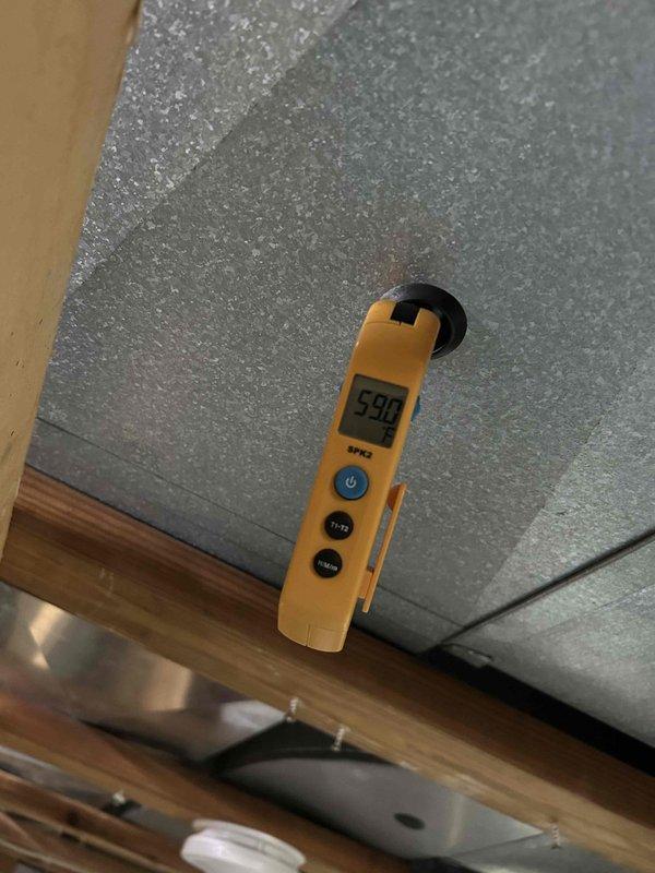 Responded to no cooling complaint on original HVAC system installed in 1982. Upon arrival, found system low on refrigerant charge. Added refrigerant and dye to system for future leak detection. Performed operational testing and verified unit restored to proper cooling function. System now operating within normal parameters.