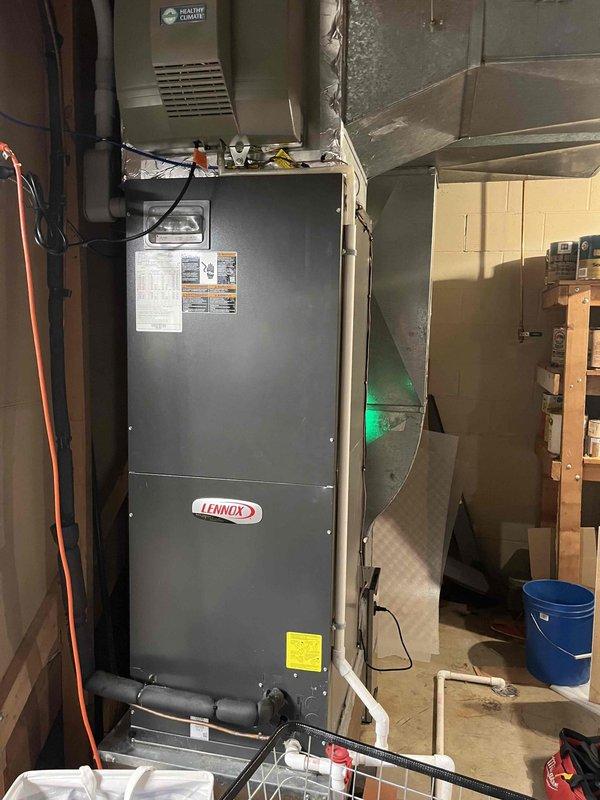 Responded to no-cool complaint on 4-year-old residential air conditioning system that was cooling inadequately throughout the home. Performed diagnostic evaluation and determined system was operating with low refrigerant charge. Added R-410A refrigerant to system from available supply and injected UV dye into refrigerant circuit to facilitate future leak detection and monitoring. System returned to operational status following refrigerant charge adjustment.