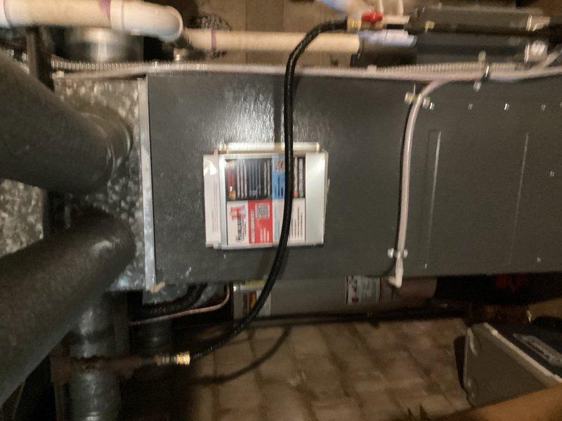 Completed installation call back to address AC startup issue and missing components from original install. Replaced two sections of yellow CSST gas line with FlashShield, installed missing 2-1/4" x 12" brown floor register, and troubleshot non-operational air conditioning system. Charged AC system to correct subcooling specifications, restoring full functionality to unit.