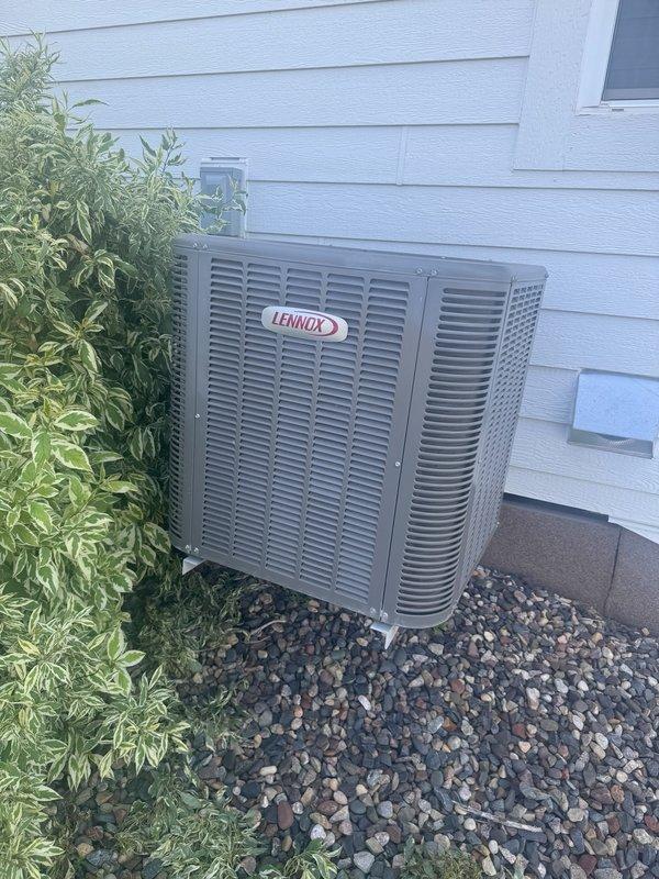 Responded to no cooling call on 4-year-old Lennox air conditioning system. Upon inspection, diagnosed failed fan capacitor preventing condenser fan motor operation. Replaced defective dual-run capacitor with OEM equivalent part per customer request. Verified proper system operation with condenser fan motor running and compressor cycling normally. Unit restored to full cooling capacity.