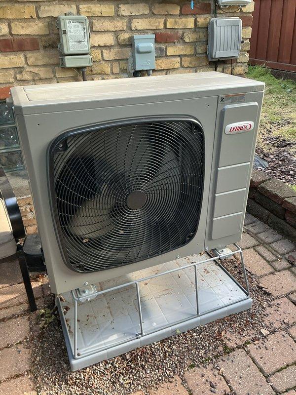 Responded to no cooling complaint on recently installed Lennox system. Upon inspection, found severely restricted airflow due to dirty air filter. Removed and replaced filter with new unit. Performed complete system diagnostics including temperature differential and refrigerant pressure readings across the system. All operational parameters verified within manufacturer specifications. System restored to proper cooling operation with adequate airflow and correct temperature output.