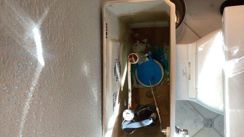 Returned for callback on continuously running toilet that was not resolved during initial visit. Upon inspection, removed old flapper valve which was found to be cracked and causing the constant water flow. Installed new flapper assembly and performed dye test to verify proper seal and confirm issue was fully resolved.