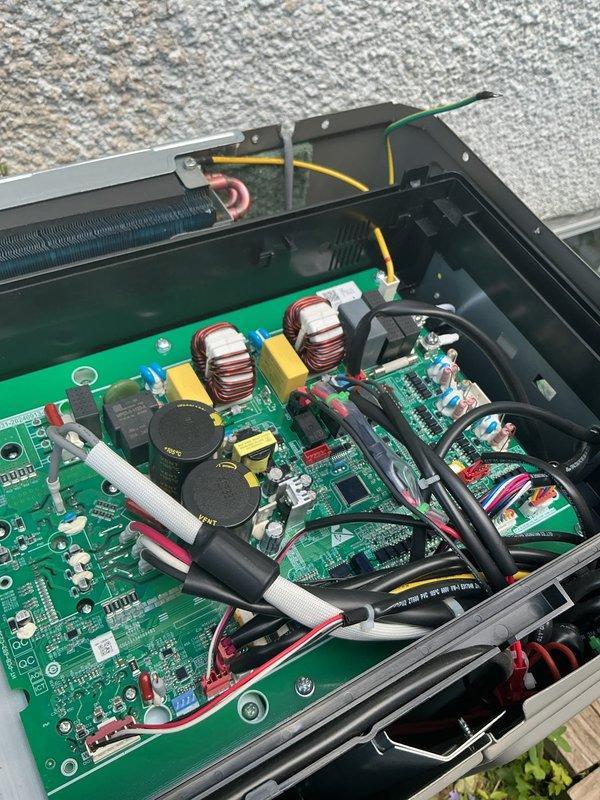 Completed warranty repair on HVAC control system by replacing failed PCB and diagnostic board. Diagnosed control failure, removed defective circuit boards, installed new components, reconnected all wire harnesses to terminal blocks, and verified proper system operation upon completion.