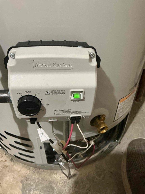 Responded to service call for Bradford White tanked water heater with pilot light failure and no hot water production. Upon arrival, found unit displaying same error code as previous service visit, indicating pilot would not remain lit. Successfully re-lit pilot light and restored hot water operation. Advised homeowner that pet litter boxes in immediate vicinity of water heater may be contributing to air quality issues affecting combustion and pilot light stability, and recommended relocating litter boxes away from appliance to prevent future occurrences.