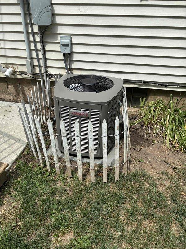 Responded to third service call for inadequate cooling complaint during extended heat wave. Performed comprehensive diagnostic testing of Lennox system including temperature differential measurements, refrigerant pressures, and superheat calculations—all readings within normal operating parameters. Verified evaporator coil with fixed orifices and condenser coil were clean and unobstructed. Identified significant airflow imbalance with majority of return air being drawn from basement level with only two small return grilles serving upper floor, resulting in poor air circulation to occupied spaces during extreme ambient conditions. System operating at full capacity with no mechanical defects found; inadequate return air distribution appears to be original design limitation becoming apparent during prolonged high-temperature period.