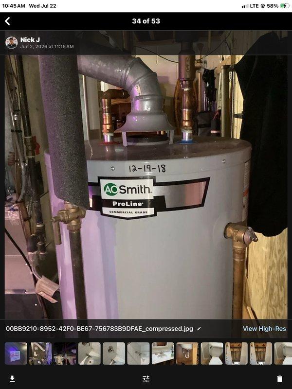 Responded to recurring water leak issue affecting basement area caused by failing humidifier water supply line. The existing tee connection to the humidifier had repeatedly disconnected, resulting in multiple water intrusion incidents. Removed the problematic supply line configuration and installed a new braided stainless steel flex line to provide a more secure and reliable connection to the HVAC humidifier unit. The upgraded braided line offers improved durability and resistance to disconnection compared to the previous setup, addressing the root cause of the repeated leak events.