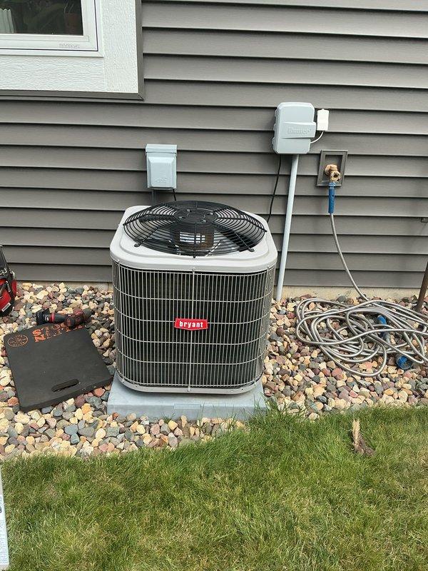 Performed comprehensive AC tune-up on residential cooling system. Conducted full system inspection including condenser unit evaluation, electrical measurements using clamp meter, and operational testing of all components. System found to be in excellent working condition with all parameters within normal operating range. Unit is approximately 4 years old and shows evidence of proper care and maintenance. All condenser coils, electrical connections, and mechanical components inspected and verified functional. Presented maintenance program options to homeowner for ongoing system care.
