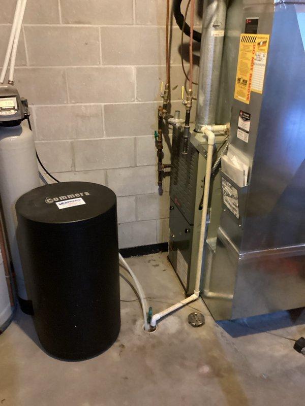 Completed heat exchanger replacement on residential HVAC furnace system located in basement mechanical room. The defective heat exchanger was removed and replaced with new unit over a six-hour service period. System was tested following installation to ensure proper operation and safe heating functionality.