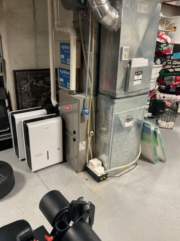 Completed comprehensive air conditioning tune-up and preventive maintenance inspection as part of annual maintenance agreement. Performed full system evaluation of furnace and air handler unit, inspected ductwork connections, verified proper operation of all HVAC components, and assessed air filtration systems including Aprilaire equipment. All systems found operating within normal parameters with no immediate repairs required.