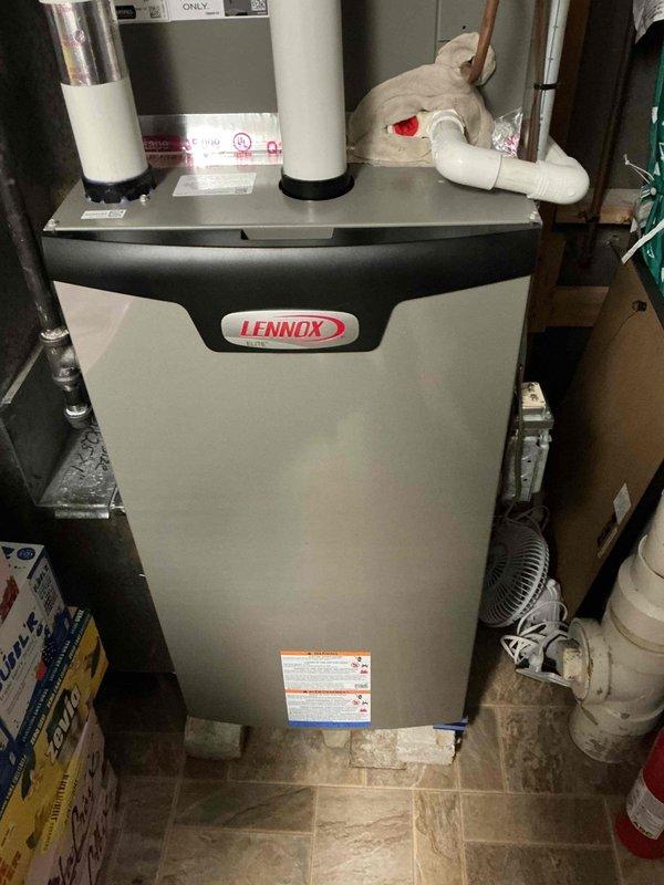 Responded to a no-cool complaint on a 1-year-old Lennox system where the second story was not cooling adequately while the main floor and basement maintained proper temperatures. Upon inspection, adjusted the airflow distribution to direct more conditioned air to the upper level, bringing total system airflow to slightly above 400 CFM per ton. Identified a highly restrictive MERV 14 filter as a contributing factor to inadequate airflow and recommended replacing with a MERV 8 filter to improve system performance. Verified all mechanical components, refrigerant charge, and electrical systems were operating within manufacturer specifications with no defects found.