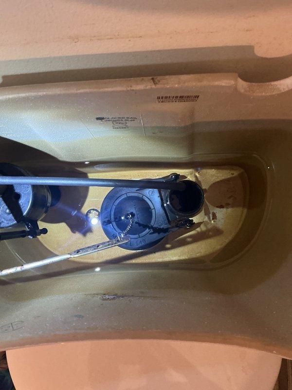Removed and replaced existing toilet with new Gerber Avalanche elongated model featuring 1.6 GPF flush capacity. Completed full installation including setting the fixture, connecting water supply line, and testing flush mechanism for proper operation and seal integrity.