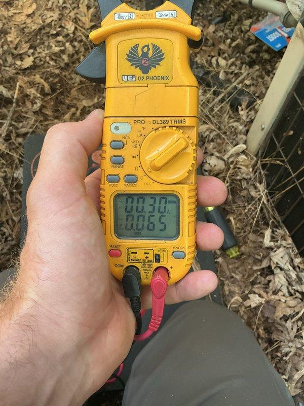 Responded to no cooling complaint on aging Amana air conditioning unit. Upon diagnostic inspection, identified failed hard start kit as cause of inadequate cooling performance. Replaced defective hard start kit with new component, restoring proper compressor operation and system cooling capacity. Unit tested and confirmed operational.