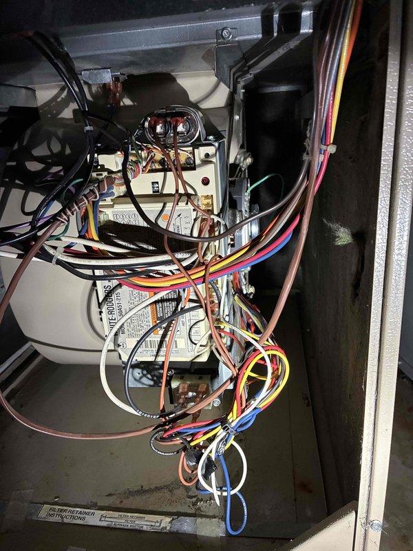 Responded to HVAC system malfunction involving the blower motor assembly. Removed and replaced defective blower motor with new unit, cleaned blower wheel to ensure optimal airflow, and verified all electrical connections within the air handler control panel. System tested upon completion with blower operating at proper speed and airflow restored to manufacturer specifications.