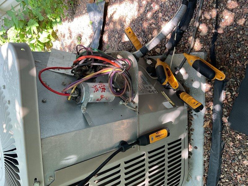 Responded to a no-cooling complaint on a Trane S9V2B080U gas furnace with Honeywell T10 thermostat. Performed systematic low-voltage troubleshooting to isolate the failure point. Verified 28 VAC present at R to C terminals on furnace control board, confirming transformer and control power circuit integrity. Measured Y to C during cooling call and found 0 VAC while indoor blower operated normally, indicating no cooling output signal from thermostat.

Tested outdoor unit and contactor circuit by jumping R to Y terminals at furnace board, which produced proper 28 VAC at contactor and successfully energized the condenser, confirming outdoor unit, field wiring, and contactor circuit were functional. Identified thermostat was wired using Honeywell wire-saver/K terminal configuration with no direct Y output at subbase. Determined the failure point was thermostat wire-saver control strategy or compatibility issue, not condenser circuit or outdoor unit malfunction.

Recommended abandoning wire-