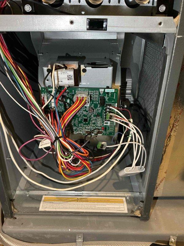 Responded to a no-cool complaint on a Daikin air conditioning system. Upon arrival, performed comprehensive system diagnostics and discovered a weak capacitor on the compressor side, which was causing delayed refrigerant pumping and reduced cooling efficiency. Replaced the defective capacitor to restore proper compressor operation.

Conducted full system evaluation including refrigerant charge verification, contactor inspection, condenser coil assessment, and amperage draw measurements—all found to be within manufacturer specifications. Inspected the air handler and confirmed the blower motor speed was properly configured for the 2-ton system, delivering approximately 800 CFM. Verified evaporator coil condition was clean and measured temperature split across the coil at 20 degrees, which is within acceptable range.

Noted that the air filter, while clean, was slightly restrictive and may benefit from a less restrictive filter type to improve airflow. All mechanical and electrical compo