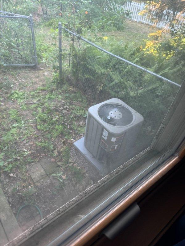 Responded to emergency no-cooling condition on newly installed Lennox system under warranty. Diagnosed plugged outdoor condenser coil as root cause of system failure. Thoroughly cleaned outdoor coil to restore proper airflow and heat exchange capability, returning unit to full cooling operation.