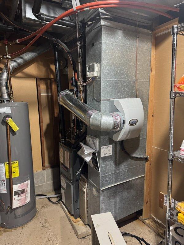 Responded to emergency no-cooling condition on newly installed Lennox system under warranty. Diagnosed plugged outdoor condenser coil as root cause of system failure. Thoroughly cleaned outdoor coil to restore proper airflow and heat exchange capability, returning unit to full cooling operation.