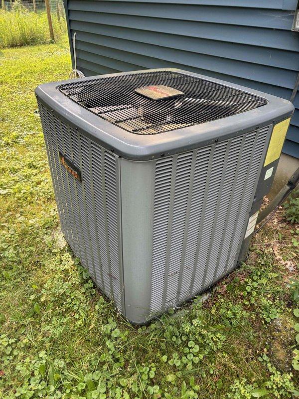 Responded to no cooling complaint on central air conditioning system. Upon arrival, confirmed compressor was not starting. Performed diagnostic testing on electrical components and identified failed capacitor preventing compressor operation. Replaced defective capacitor with new unit and verified system startup. Checked refrigerant charge levels, which tested within acceptable range with 17-degree temperature differential across evaporator coil. Inspected air filter, condenser coil, and condensate drain line—all found clean and clear. System restored to proper cooling operation.