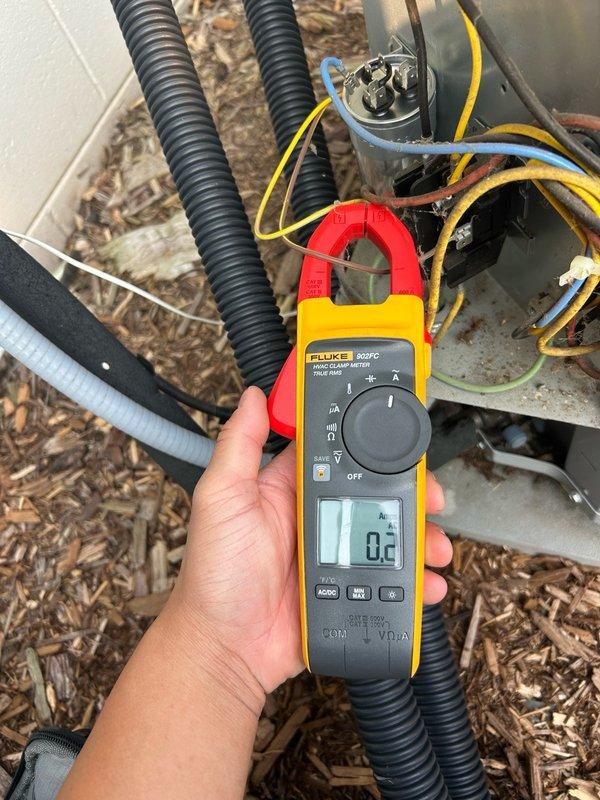 Returned to address customer concerns regarding excessive noise and inadequate temperature control. Performed comprehensive system inspection including furnace airflow, air filter condition, temperature split analysis, and blower wheel speed verification. Conducted outdoor unit diagnostics with refrigerant level check, capacitor/contactor testing, coil inspection, and electrical component evaluation. Utilized decibel meter to measure operational sound levels, recording 63.5 dB which falls within normal operating parameters. All system components functioning properly with no abnormalities detected.