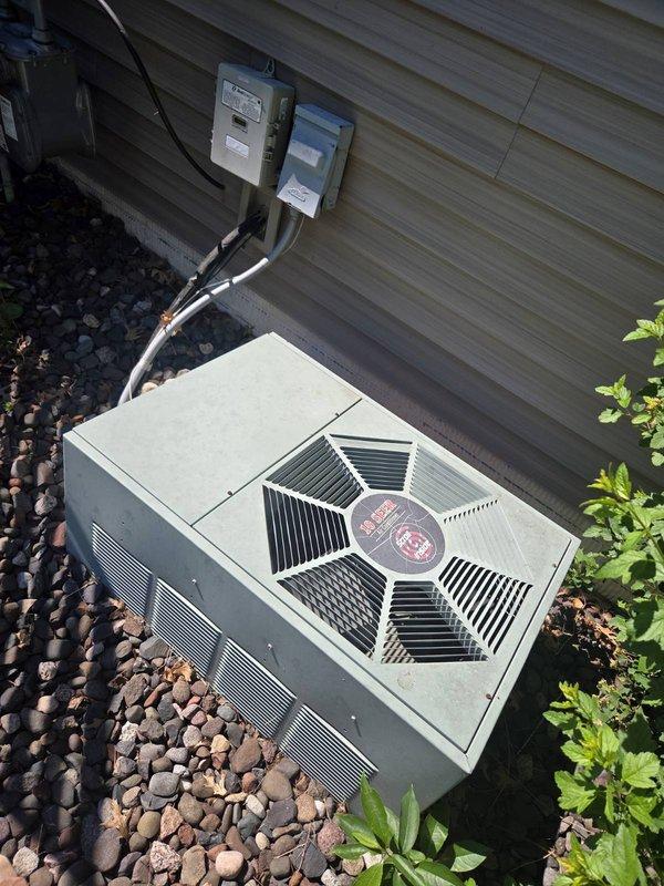 Performed comprehensive maintenance inspection on R22 air conditioning system and air exchanger unit. During efficiency and reliability assessment, identified elevated refrigerant levels and capacitor reading outside acceptable range. Completed system cleaning of outdoor condensing unit and indoor components. Verified air exchanger operational status and confirmed filter condition satisfactory. Presented repair options for identified deficiencies, and homeowner elected to receive formal estimate for necessary AC repairs to address refrigerant overcharge and capacitor replacement.