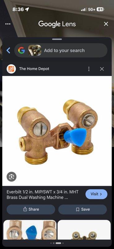 Responded to service call for leaking outdoor hose bib and leaking washing machine supply valves. Upon inspection, found both fixtures experiencing persistent leaks due to debris accumulation in water lines following recent calcite treatment to the property's water system, causing valve seats and internal components to stick and fail to seal properly. The debris from the water treatment system had compromised the integrity of the existing brass fixtures, resulting in both the exterior hose bib and dual washing machine valves requiring replacement. Removed and replaced the corroded outdoor hose bib with new frost-proof sillcock. Replaced the dual brass washing machine valve assembly with new Everbilt 1/2-inch MIP/SWT x 3/4-inch MHT brass dual washing machine valve, ensuring proper thread seal and connection integrity. Tested both new fixtures under full water pressure to verify complete elimination of leaks and proper shut-off functionality.