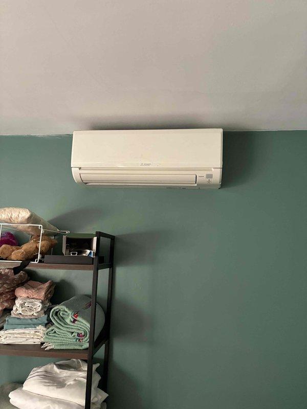 Performed deep cleaning service on two Mitsubishi ductless mini-split indoor heads. Thoroughly cleaned blower wheels, evaporator coils, and unit covers to remove accumulated dirt and debris. Verified proper operation of both systems following cleaning. All units are operating within normal parameters.