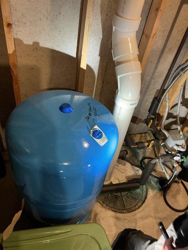 Completed comprehensive plumbing inspection of residential property with well water system. Replaced leaking kitchen faucet that was disassembled and non-functional. Replaced both corroded angle stop valves under kitchen sink that would not operate. Inspected blue pressure tank and associated plumbing connections in basement utility area. Noted water heater drain valve was plugged and unable to flush unit per original request; proceeded with other repairs as directed. Verified installation of new fixtures and completed system inspection.