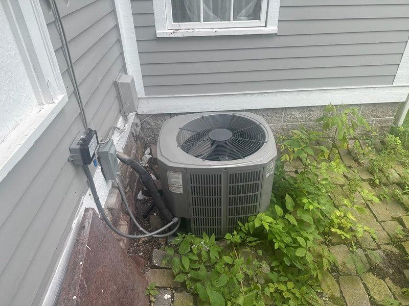 Responded to no cool call affecting entire home. Diagnosed faulty thermostat as cause of system failure. Removed defective thermostat and installed replacement unit, restoring proper communication between thermostat and air conditioning system. Verified system operation and confirmed cooling restored to all areas of home.