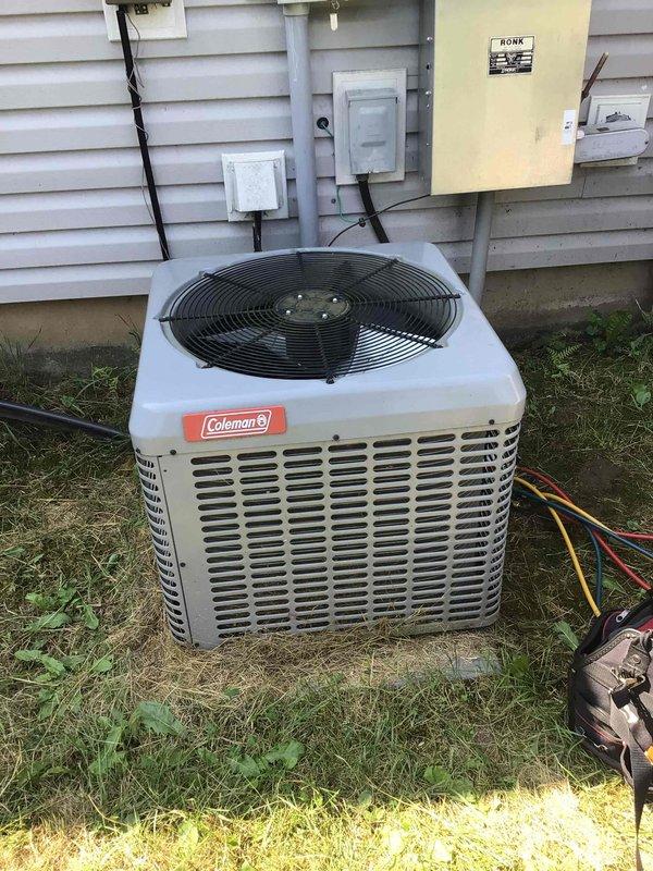 Responded to no cooling complaint on 6-year-old Coleman air conditioning system that was short cycling after multiple previous service attempts by other companies. Upon arrival, observed unit running briefly for a few seconds before shutting down. Performed diagnostic testing and found compressor with internal fault causing high pressure switch to engage and shut system off prematurely. Identified failed compressor as root cause of intermittent operation and complete loss of cooling capacity. Recommended and performed compressor replacement to restore system functionality.