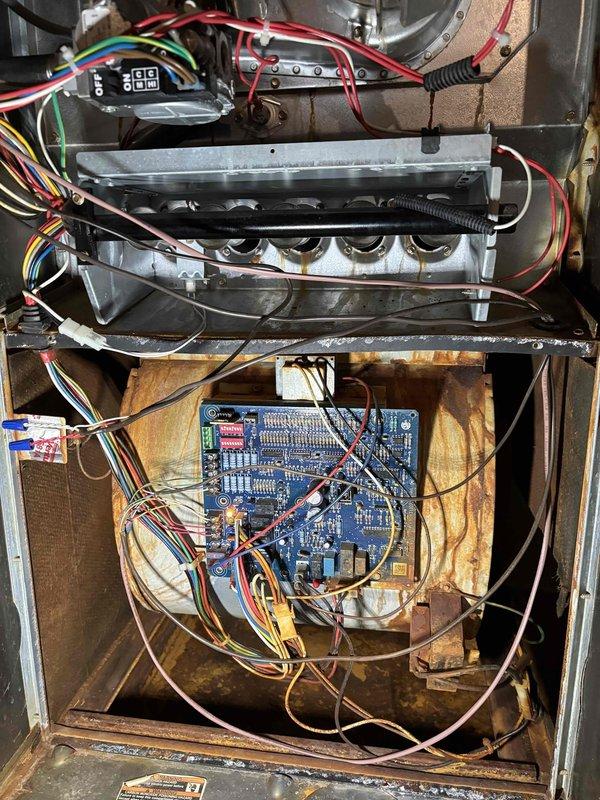 Completed comprehensive AC summer tune-up and preventive maintenance on a 7-year-old residential air conditioning system with R-410A refrigerant. Performed thorough inspection and testing of single condenser unit, including filter assessment, thermostat calibration check, temperature split verification, condenser coil cleaning, motor operation analysis, capacitor testing, compressor performance evaluation, refrigerant charge verification, and condensate drain inspection. All components found to be functioning within normal operating parameters with ambient outdoor temperature at 84 degrees, and system confirmed to be cooling properly with no deficiencies noted at time of service completion.