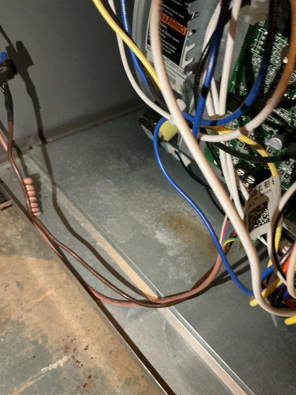 Completed comprehensive AC tune-up on residential split system originally installed by our company. Performed full system inspection including condensate line evaluation (previously flagged during home inspection), assessed low airflow complaint from specific vent, and conducted standard preventative maintenance procedures. All system components operating within normal parameters; no deficiencies found requiring immediate attention.