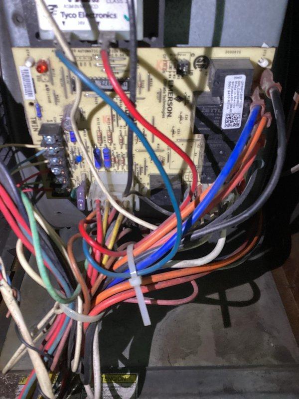 Responded to no cool condition on rooftop residential unit. Diagnosed control board failure preventing power delivery to blower motor. Replaced defective control board, restoring proper system operation and cooling functionality.