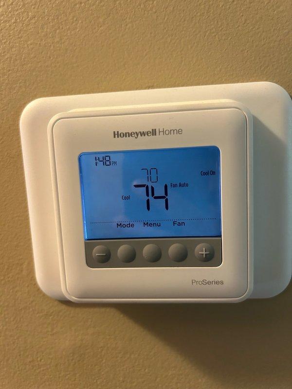 Responded to no cooling complaint on 3-year-old system that had never cooled properly since installation. Found furnace control board set to lowest fan speed setting and adjusted to high speed to improve airflow and cooling capacity. Performed complete system tune-up including air filter inspection, evaporator coil inspection, outdoor coil cleaning, capacitor and contactor inspection, and refrigerant charge verification to confirm system now operating at proper cooling capacity.