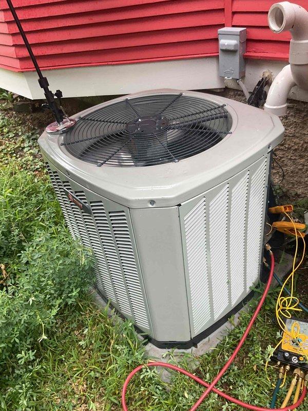 Responded to no cooling complaint on 13-year-old residential HVAC system experiencing compressor short cycling and inability to maintain temperature. Upon inspection, discovered failed capacitor with burned wiring at capacitor connection. Replaced defective capacitor and repaired damaged wiring to restore proper electrical connection. System tested and confirmed operational with normal cooling cycle restored.