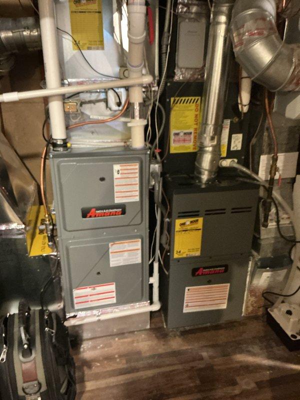 Responded to service call for 3-year-old Amana HVAC system experiencing short cycling and inability to reach desired temperature setpoint. Upon diagnosis, found contactor energizing but condenser fan motor failing to start. Tested capacitor with multimeter and confirmed proper readings within acceptable range. Discovered tripped breaker at electrical panel, which was reset during troubleshooting. Determined contactor had failed mechanically, preventing proper fan motor operation despite electrical pull-in. Replaced defective contactor with new unit, restored power, and verified system operation with condenser fan motor running properly and unit cooling effectively to setpoint.