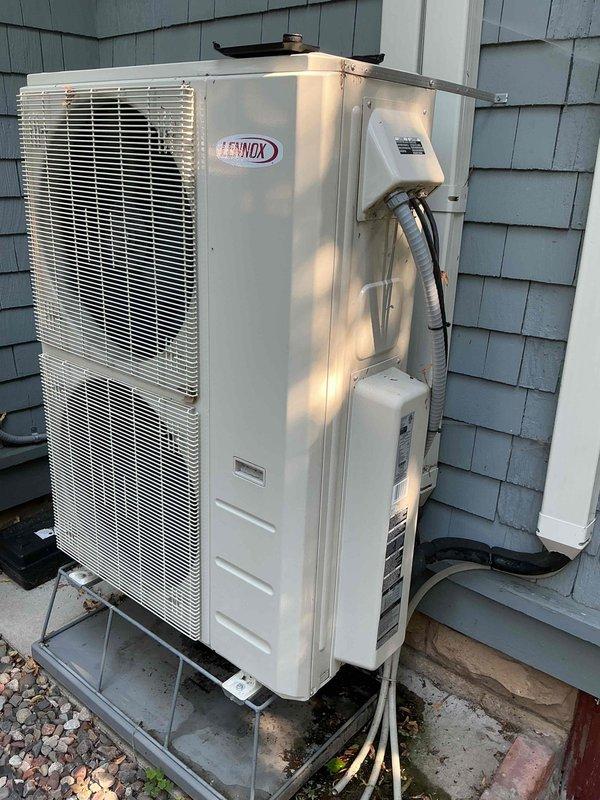 Responded to no cooling complaint on three mini-split units located on south side of residence. Found units freezing up due to low refrigerant charge. Added R-410A refrigerant to restore system operation and return units to cooling mode. System now operational but will require follow-up service to address underlying refrigerant loss and complete proper diagnosis and repair.