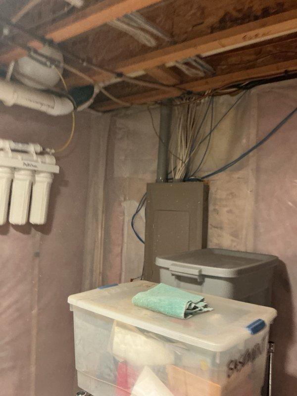 Responded to reported gurgling and spitting toilets on main floor and downstairs with air bubbles present in bowl. Upon inspection, determined blockage was likely caused by accumulated wet, compacted toilet paper in the drainage line that eventually broke down and cleared during diagnostic process. Replaced two toilet shut-off valves for both main floor and downstairs fixtures to ensure proper operation. Advised customer that if gurgling issues recur, a camera inspection of the drainage line should be performed to identify any underlying pipe concerns or obstructions.