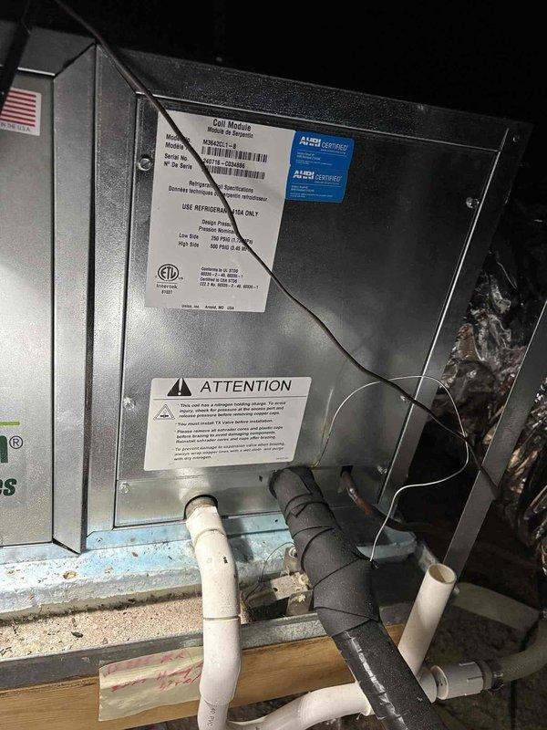 Completed annual cooling maintenance on 2-year-old Lennox air conditioning system with Unico attic air handler. Performed comprehensive inspection including contactor testing, capacitor verification, and refrigerant charge assessment—all within manufacturer specifications. Cleaned outdoor condenser coil and verified proper amp draws across all components. Measured temperature drop at 18 degrees, confirming optimal system performance. Noted air filter requires replacement soon but system is operating efficiently with no deficiencies identified at this time.