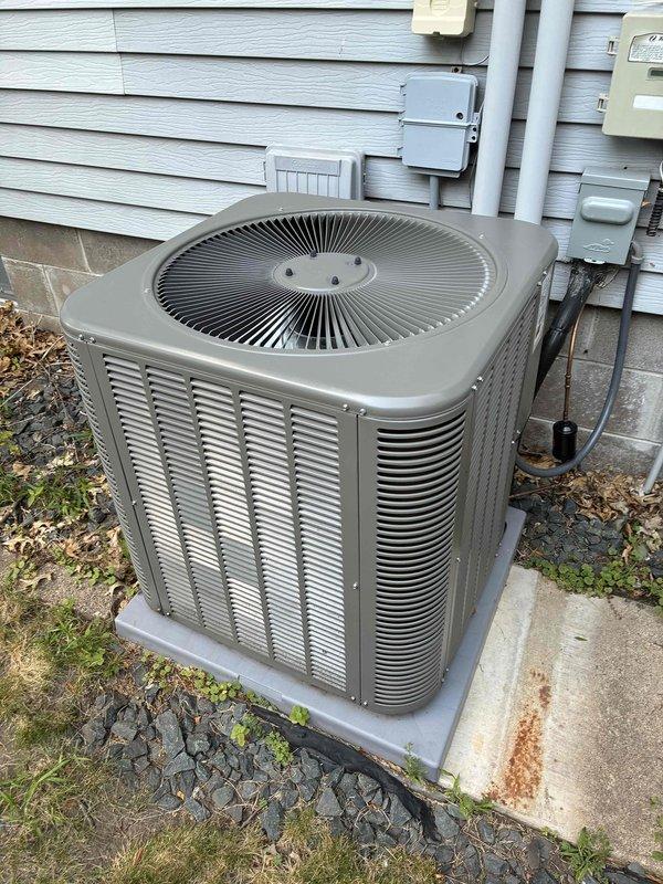 Completed comprehensive air conditioning preventive maintenance service. Thoroughly cleaned outdoor condenser unit to remove debris and ensure optimal airflow. Inspected and tested all electrical components, confirming all readings were within manufacturer specifications. Replaced 5-inch air filter at indoor unit. Verified system performance with 20-degree temperature differential across evaporator coil, confirming proper refrigerant charge and airflow. System operating efficiently with no deficiencies noted.